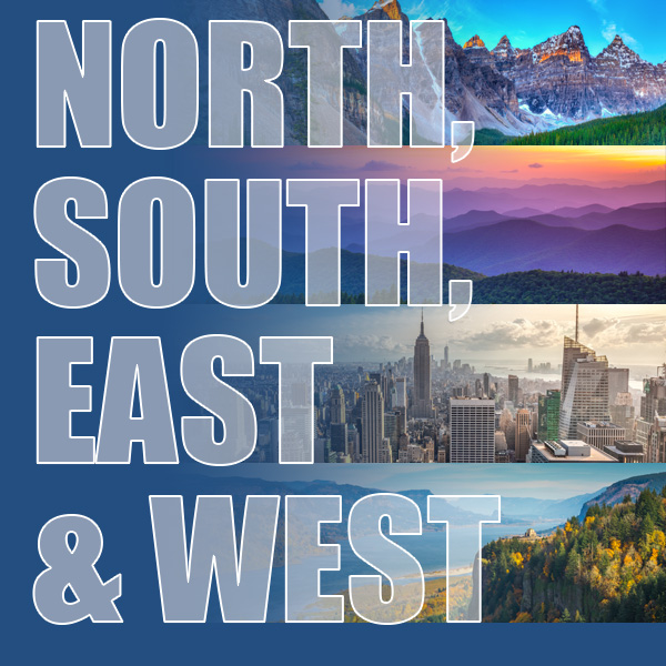 North, South, East & West