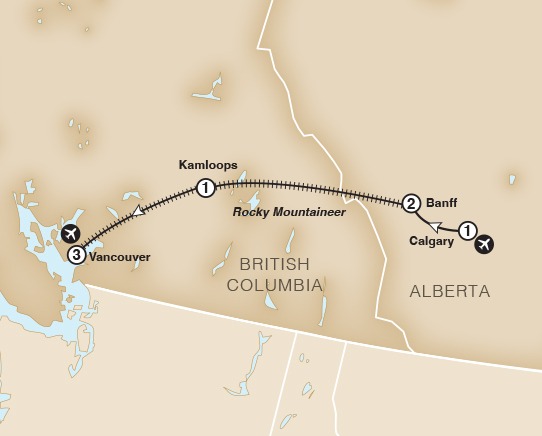 Canadian Rockies CAL-VAN 2025 map