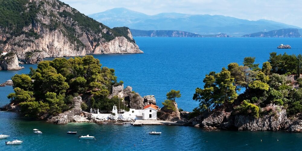 Old,Greek,Orthodox,Church,On,Island,Panagias,In,Parga,,Greece. Greek Island Hoppers