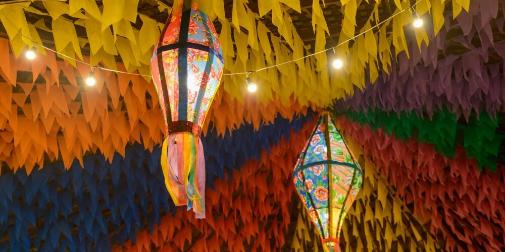 Colorful,Flags,And,Decorative,Balloon,For,The,Saint,John,Party,