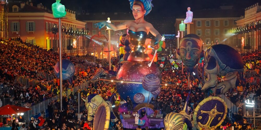 Nice,,France,-,February,24,,2018:,Carnival,Parades,,The,Corso