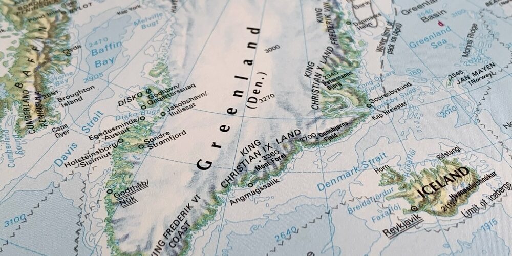 Greenland,,Denmark,,Iceland,,A,Map,From,An,Atlas,,Suitable,To Greenland Eriksson