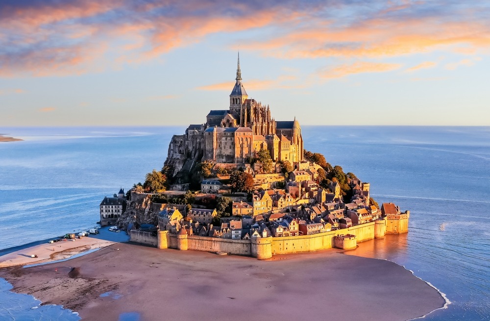 Le Mont-Saint-Michel Castle in Normandy