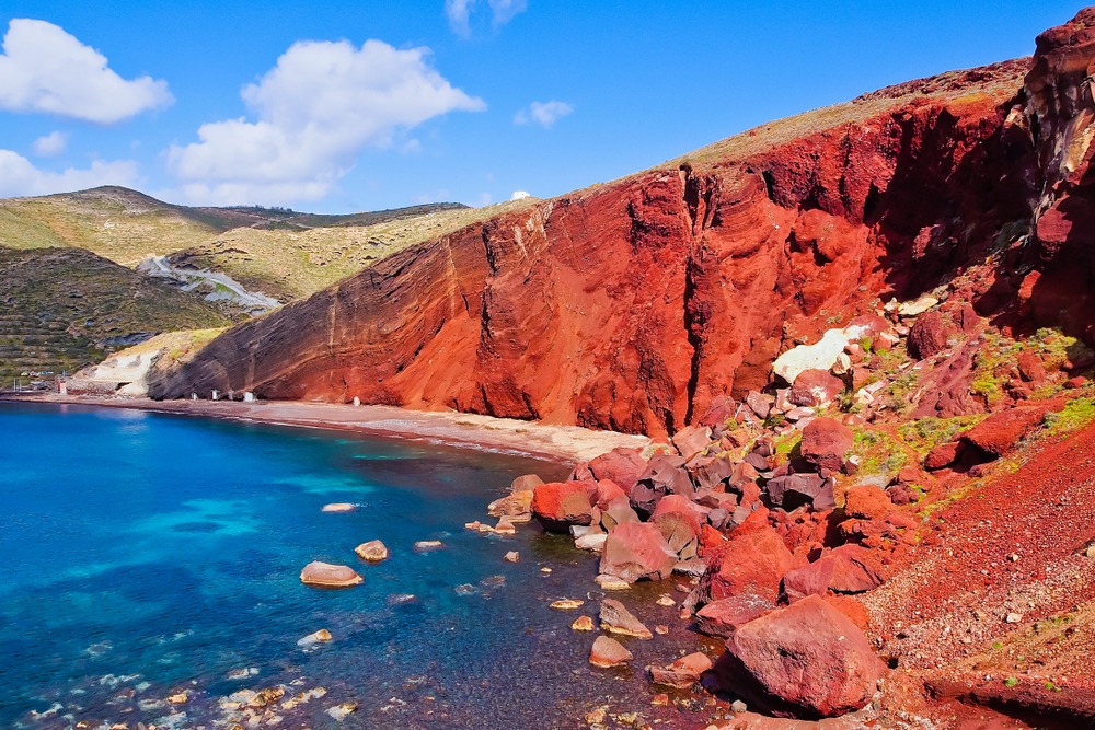 Beach in Santorini Greece