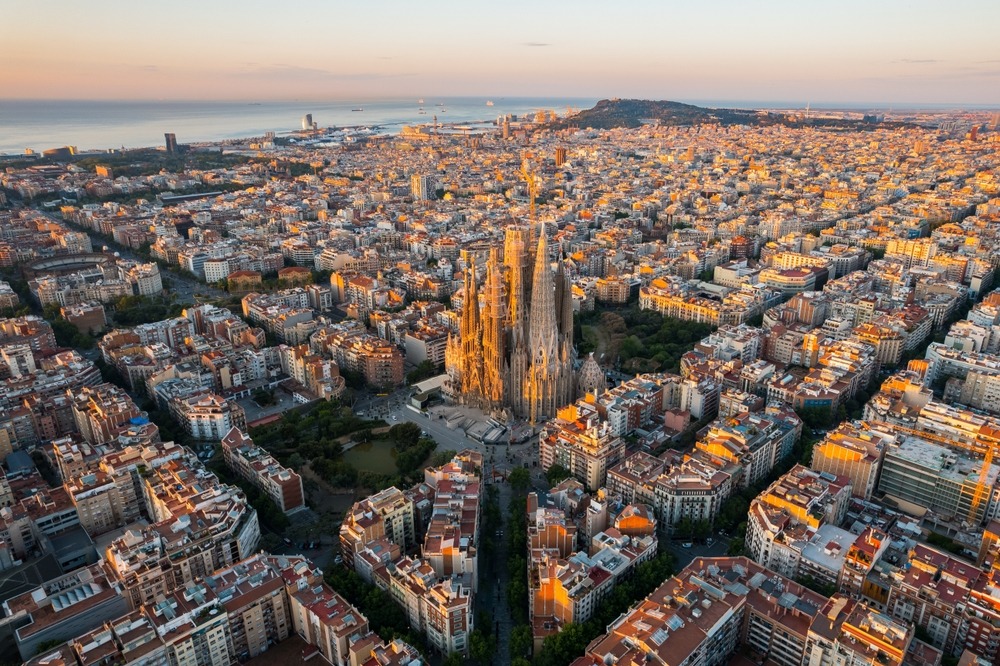 Barcelona Spain from the Sky
