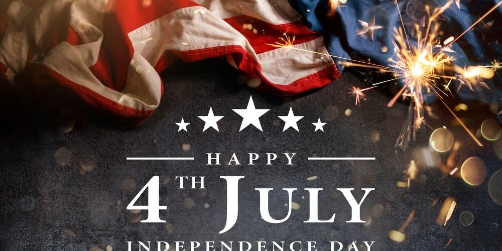 Independence,Day,Card,-,Usa,Flag,With,Sparkler,On,Black Independence Day