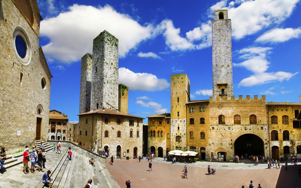 Centre of San Gimignano, Italy