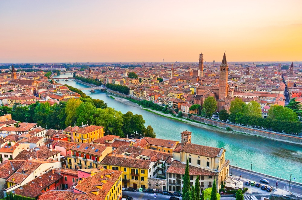 Centre of Verona, Italy