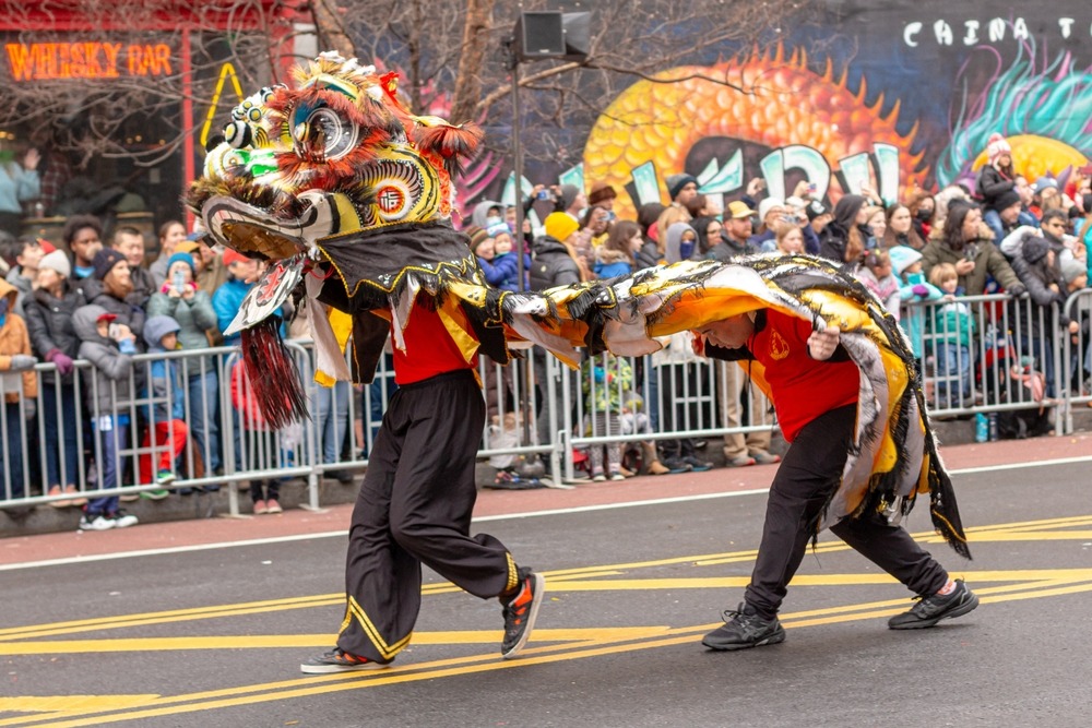 Chinese New Year, parade in China Tow