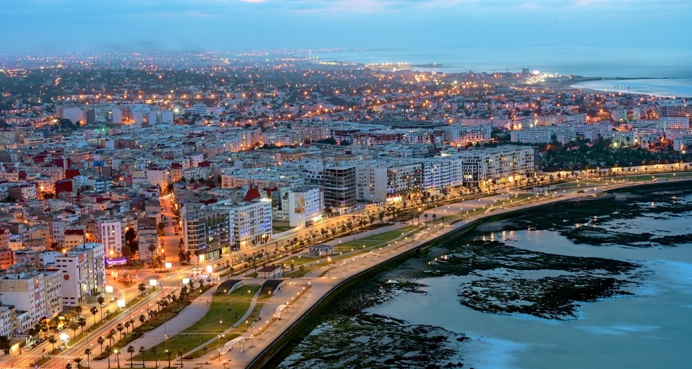 Casablanca Skyline from the air
